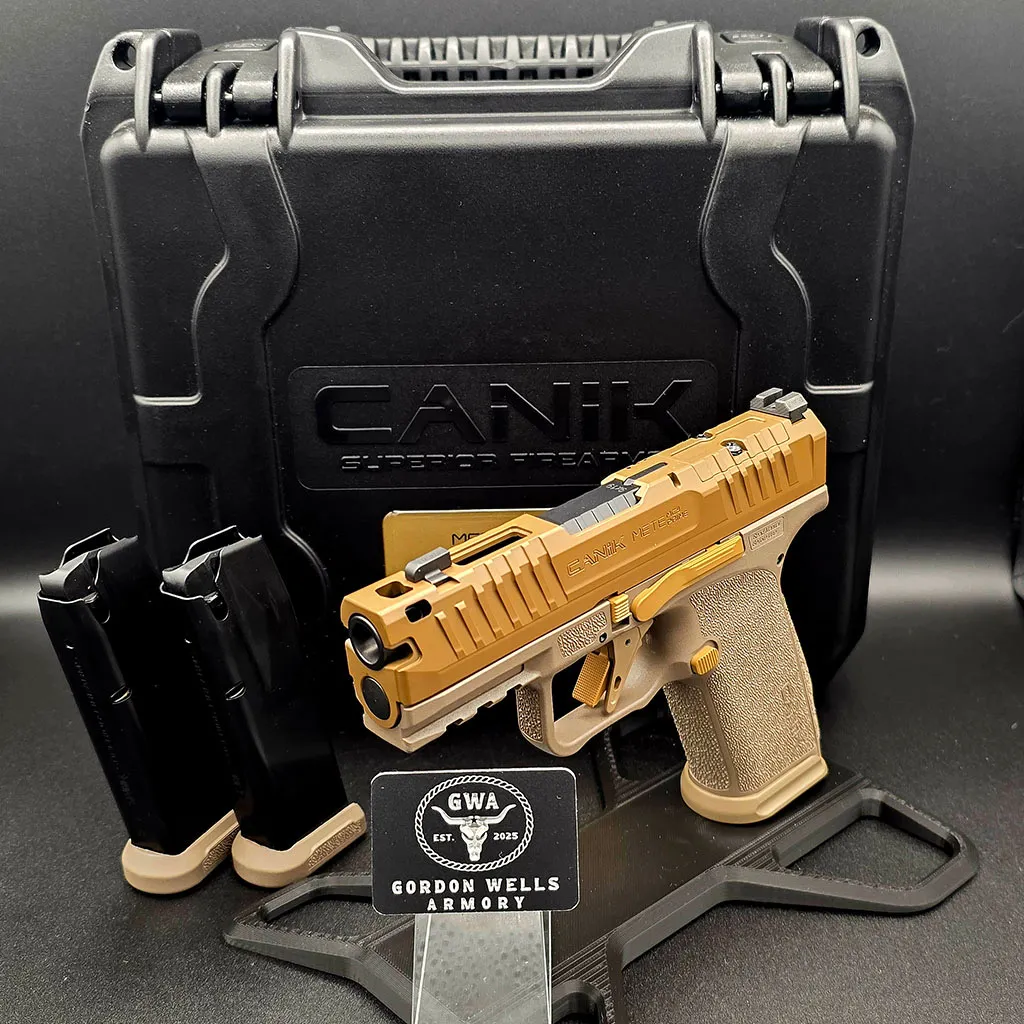 MC9 Prime 3.6" Comp 9MM FDE/Gold Two-Tone OR Pistol 2-17RD Mags