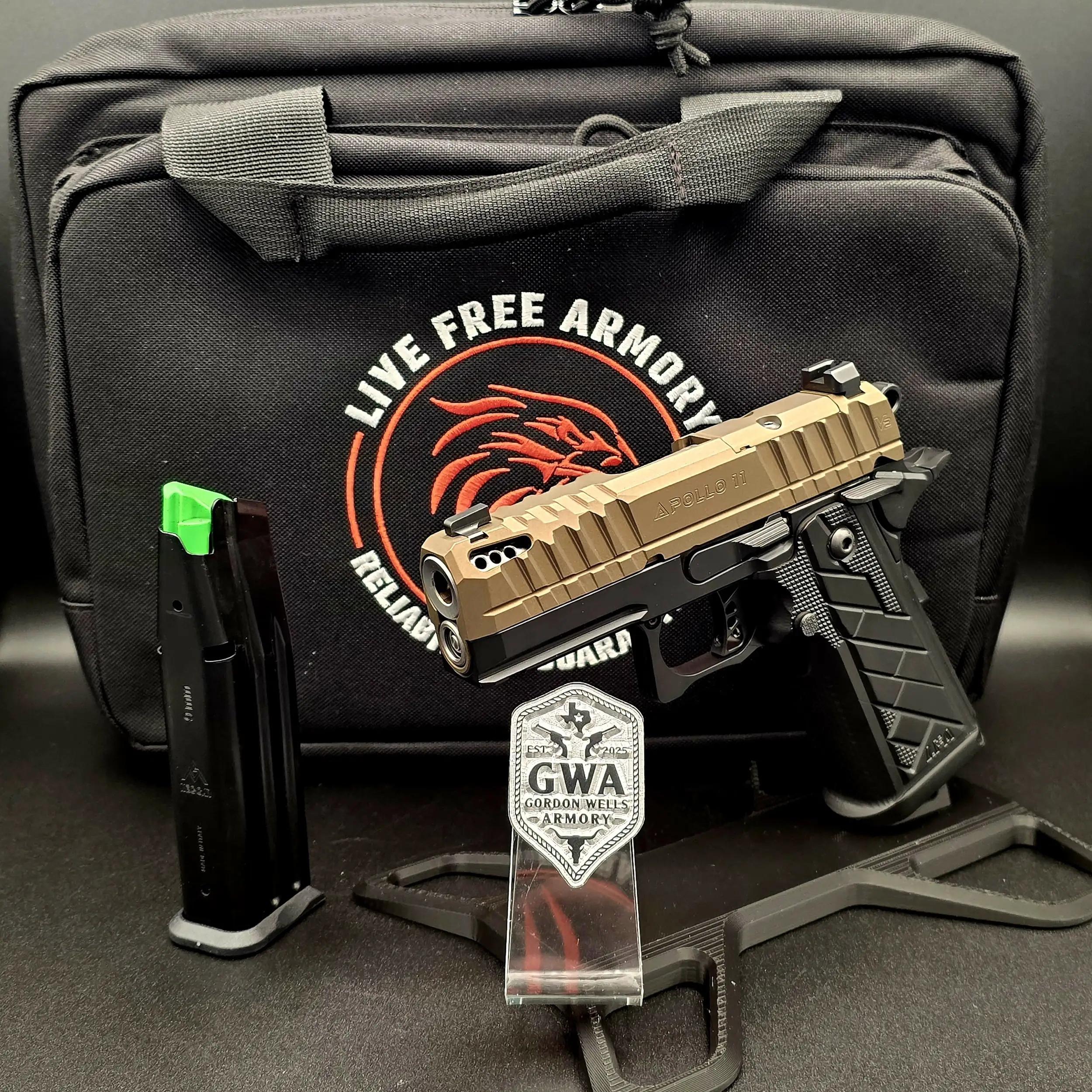 Apollo 11 3.3" SC 9MM Pistol Bronze Ported Bull Barrel 1-18RD MAG