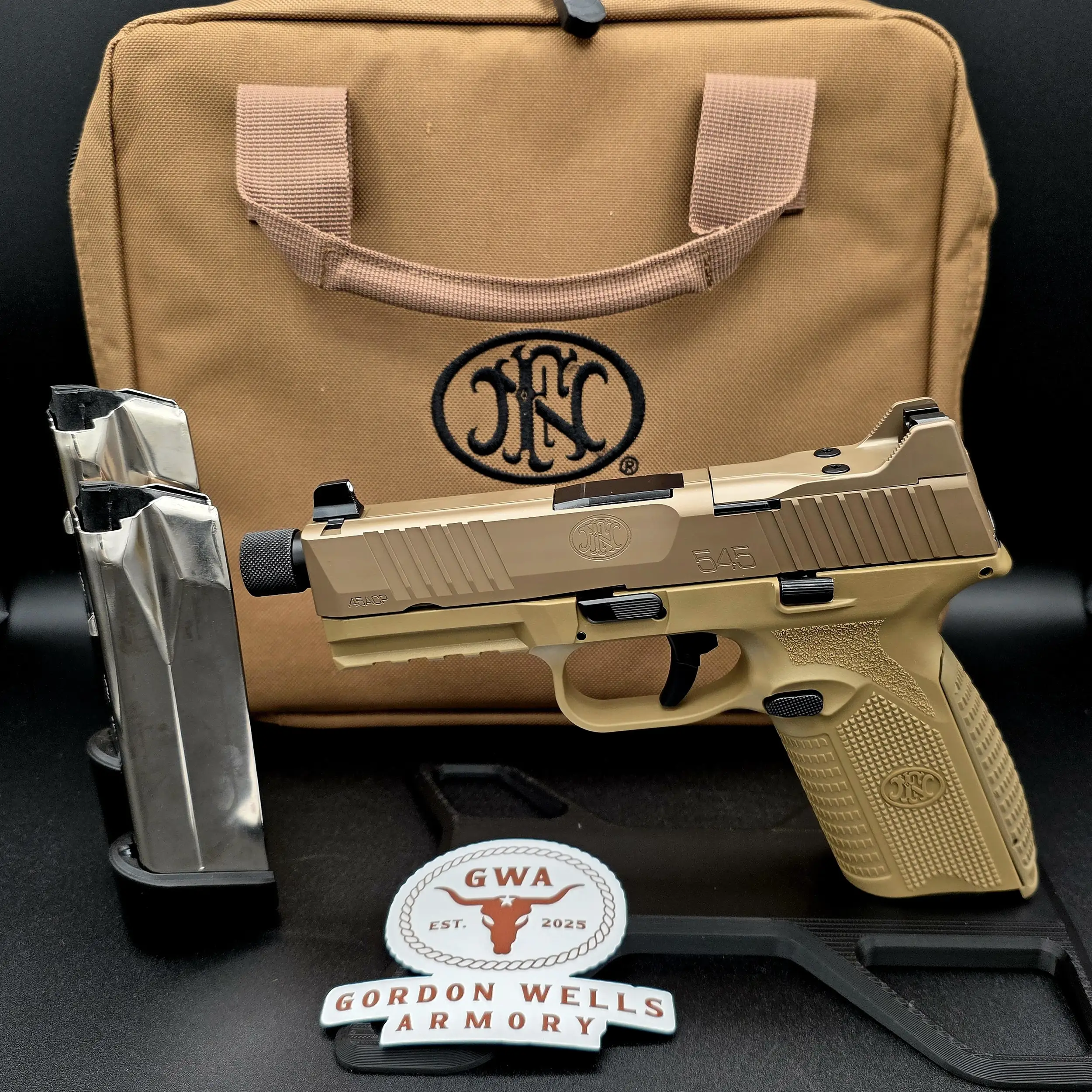 545 Tactical 45ACP FDE 4.7" CT Optic Included 1-15RD, 1-18RD Mag