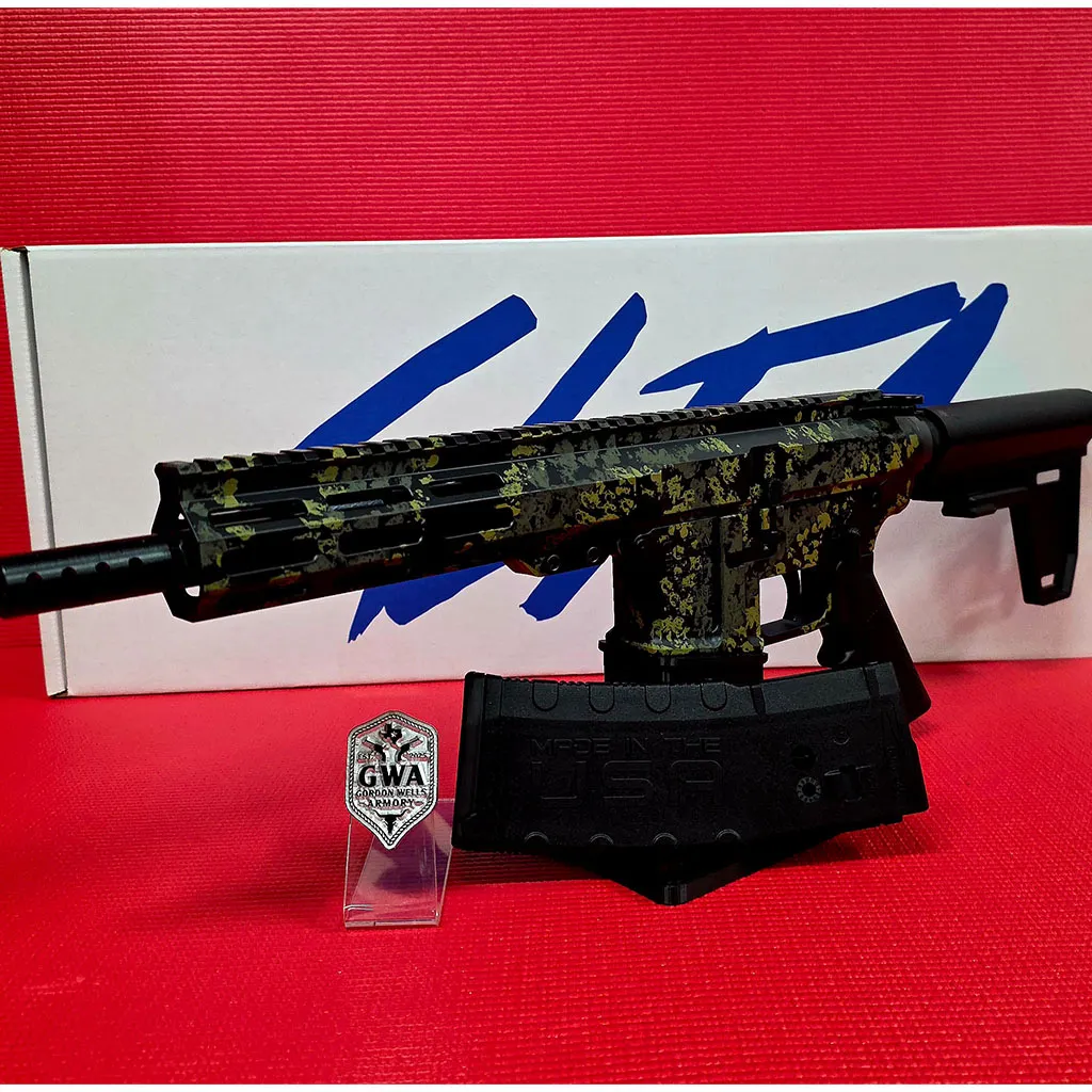 AR-15 7.5" .223 Wylde Lichen Black Camo Handgun TB 1-30RD Mag